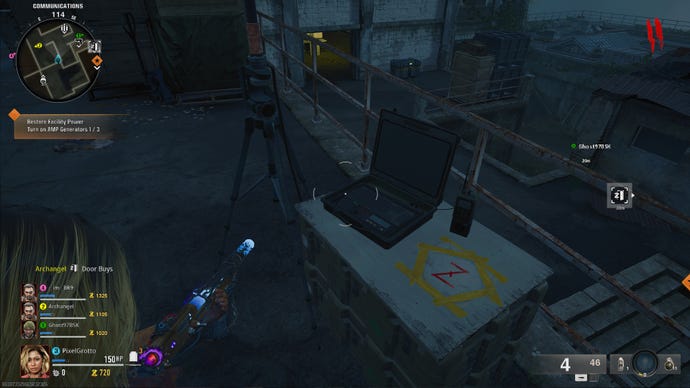 La computadora portátil Z, en el mapa Black Ops 6 Zombies Terminus.