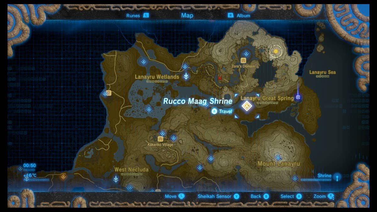 Zelda - Rucco Maag and Five Torches trial solution in Breath of