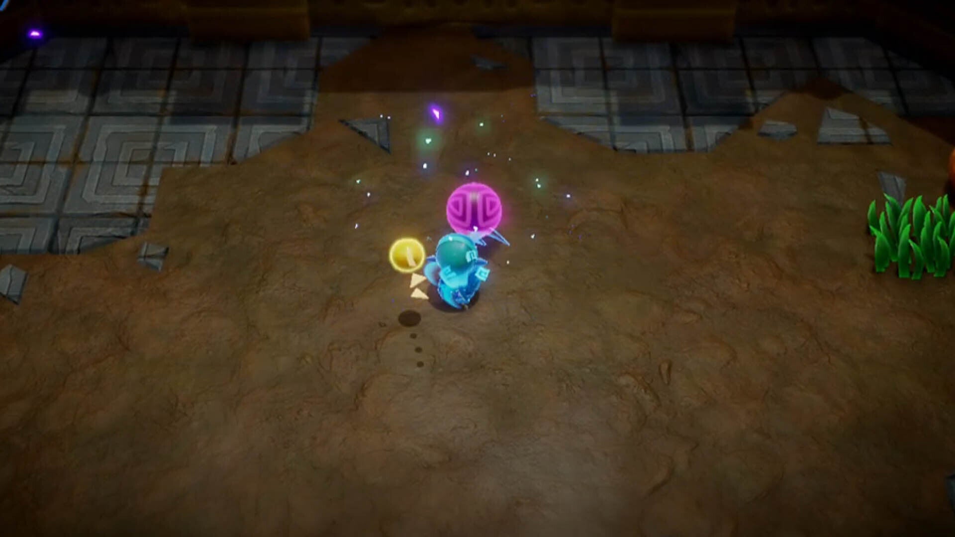 zelda echoes of wisdom attacking seismic talus ball swordfighter form