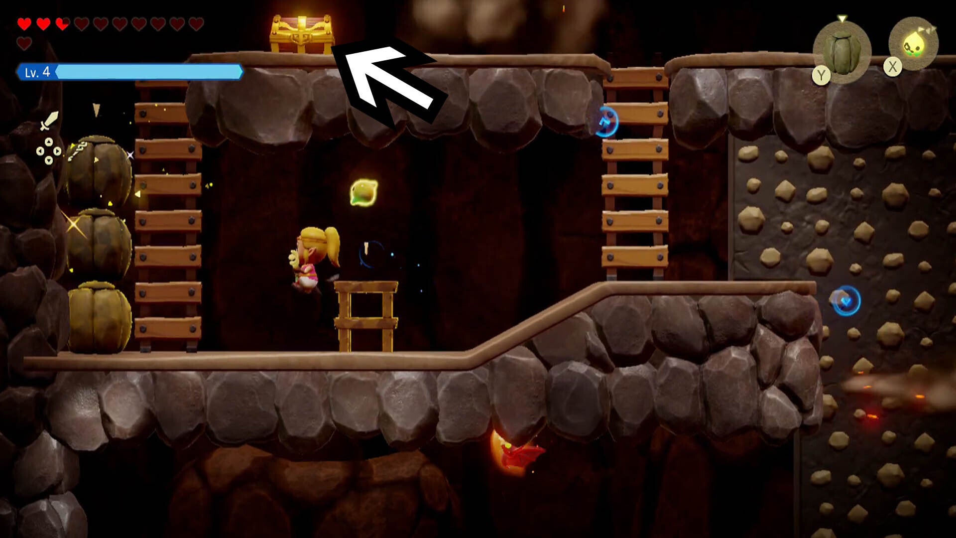 zelda echoes of wisdom eldin temple chest four location