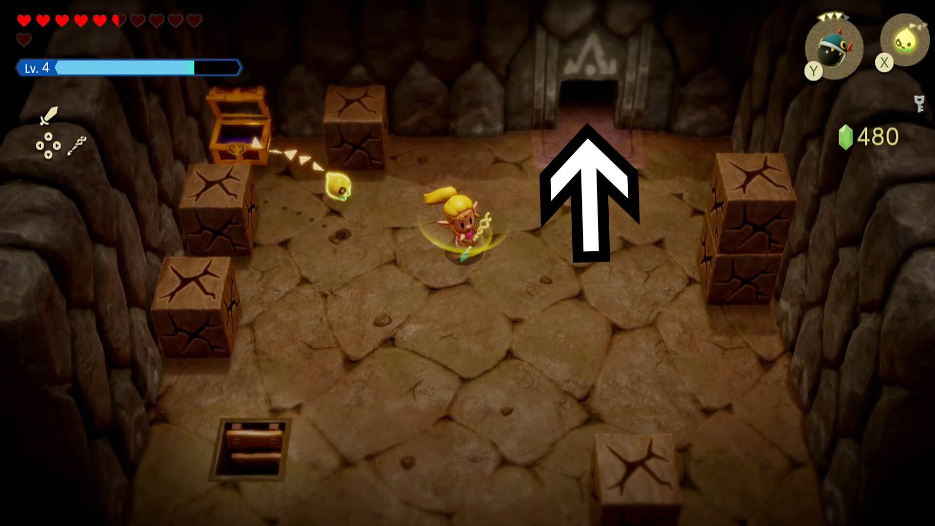 zelda echoes of wisdom eldin temple door out of chest seven area