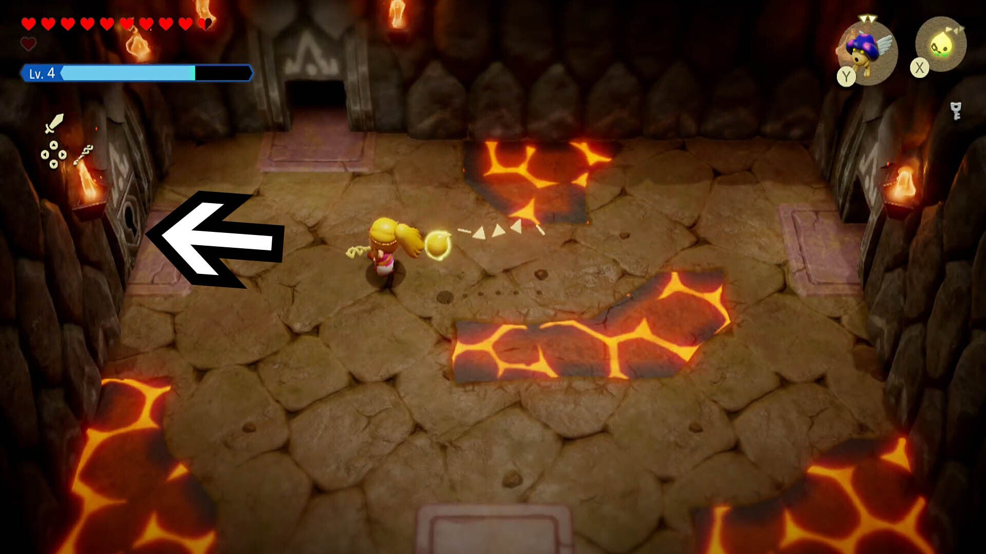 zelda echoes of wisdom eldin temple first room locked door