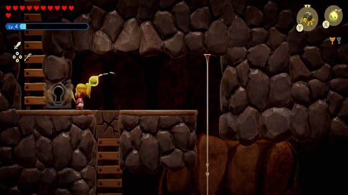 zelda echoes of wisdom eldin temple lock to ladder to big door room