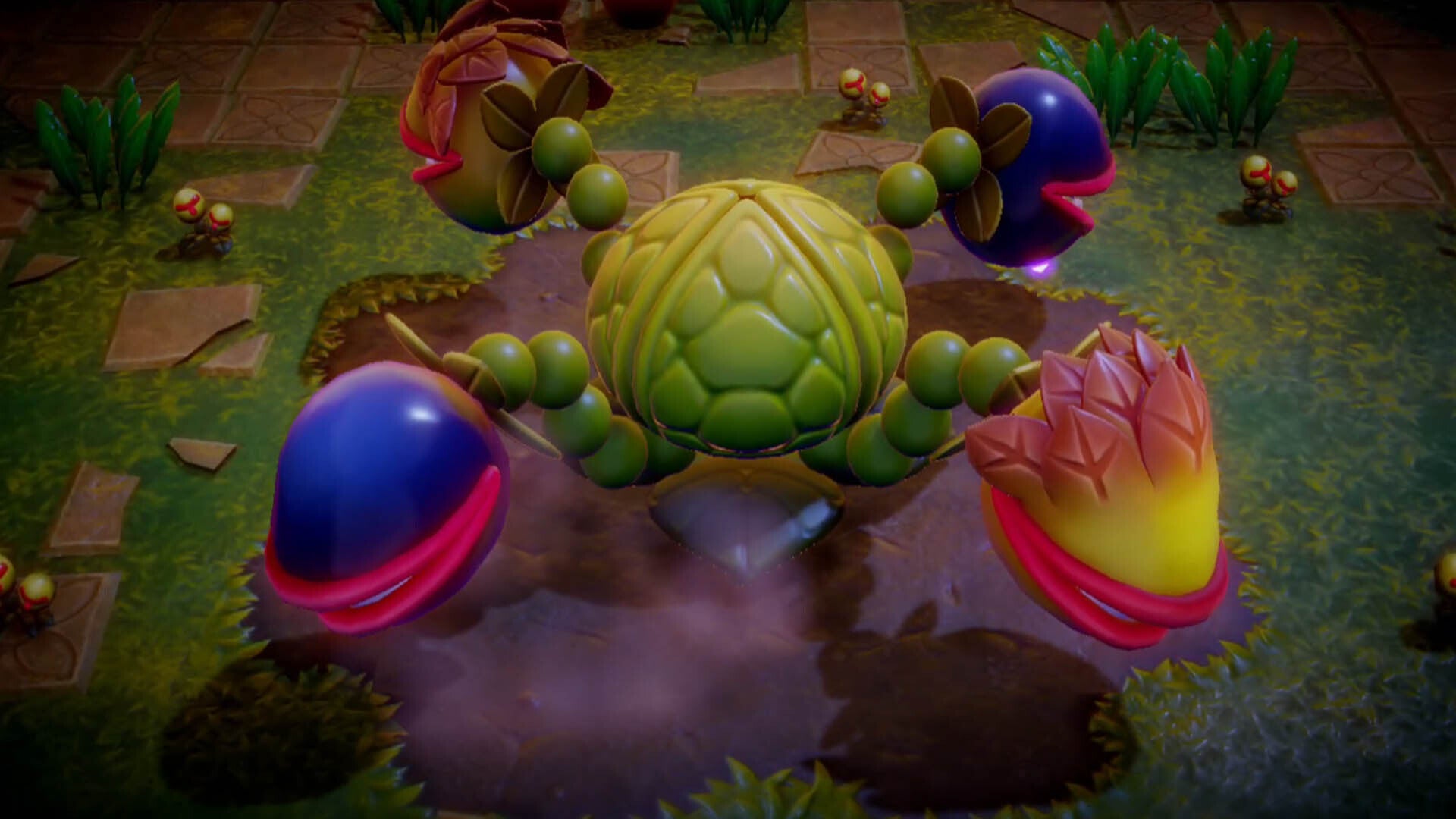 zelda echoes of wisdom faron temple plant miniboss with four heads