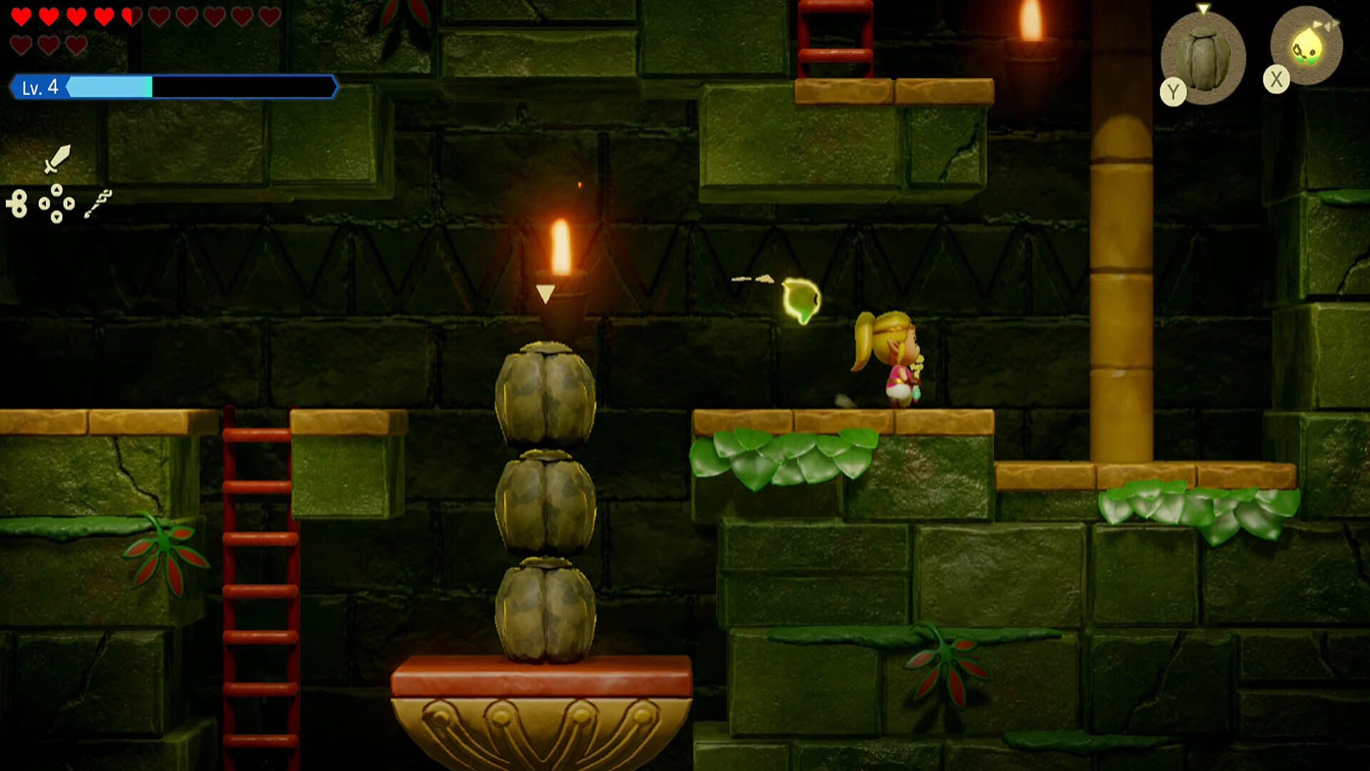 zelda echoes of wisdom faron temple weighing platform down with three boulders