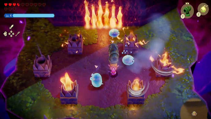 zelda echoes of wisdom faron temple zelda using wind cannon to blow out torches