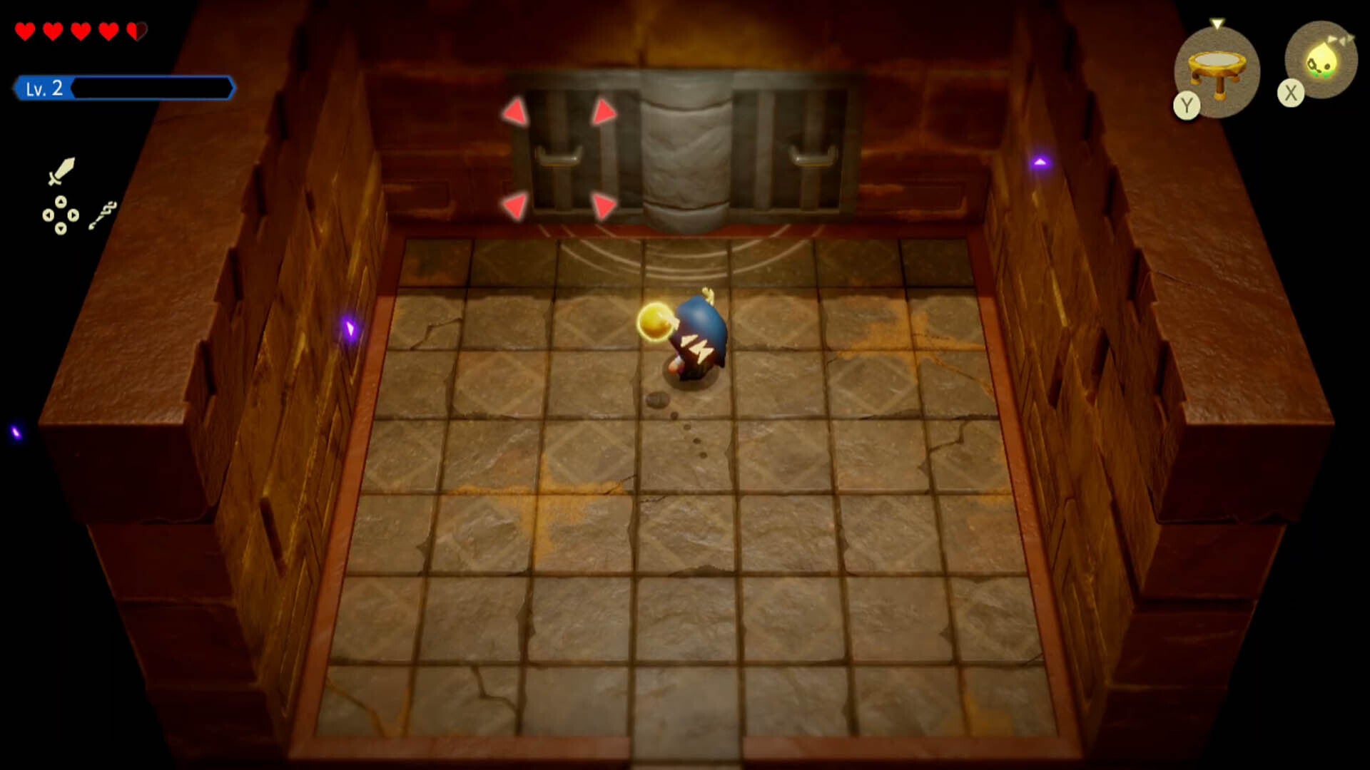 zelda echoes of wisdom gerudo sanctum dungeon bind pulling hidden wall door