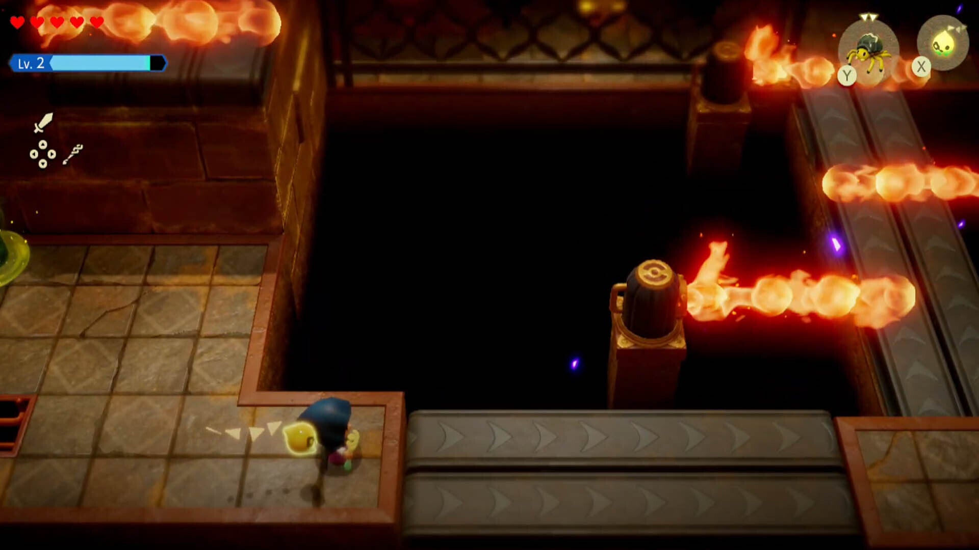 zelda echoes of wisdom gerudo sanctum dungeon flame emitter moved to clear path