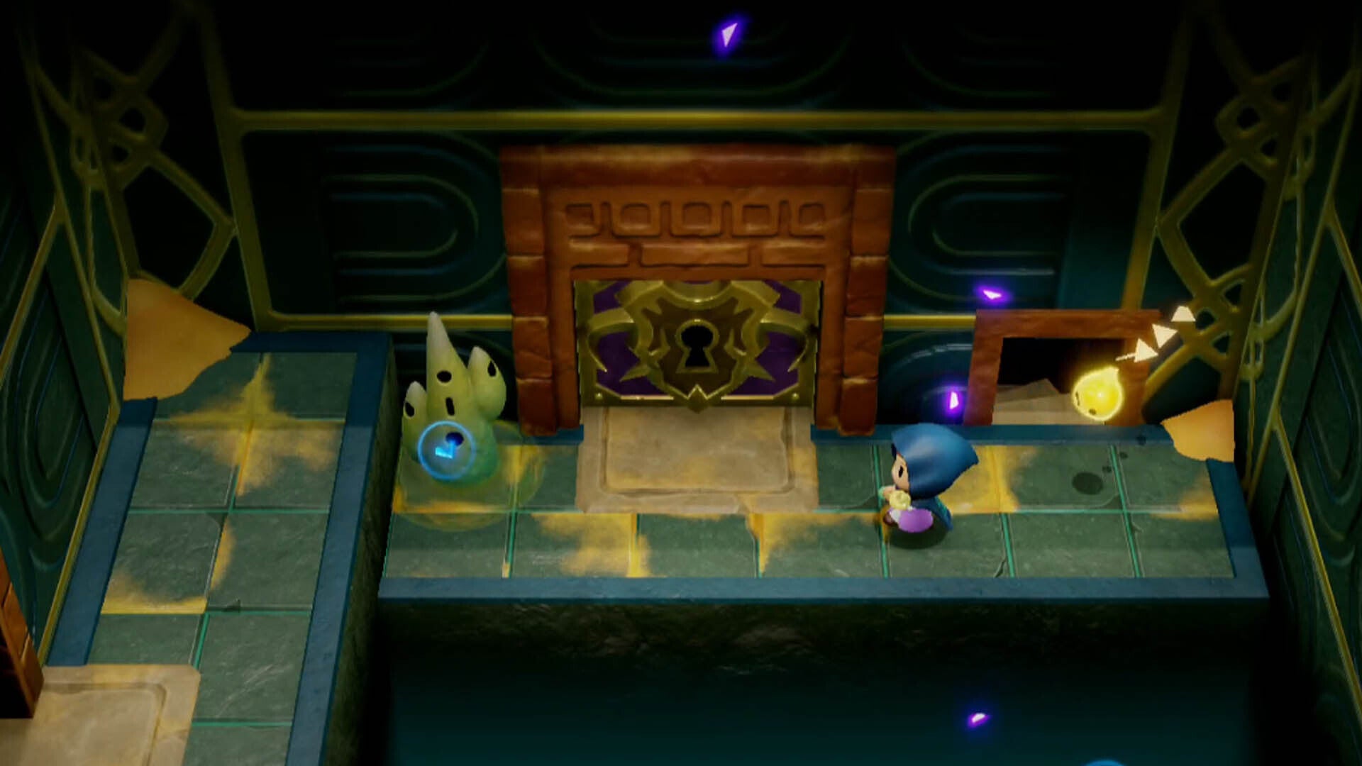 zelda echoes of wisdom gerudo sanctum dungeon locked purple boss door and waypoint