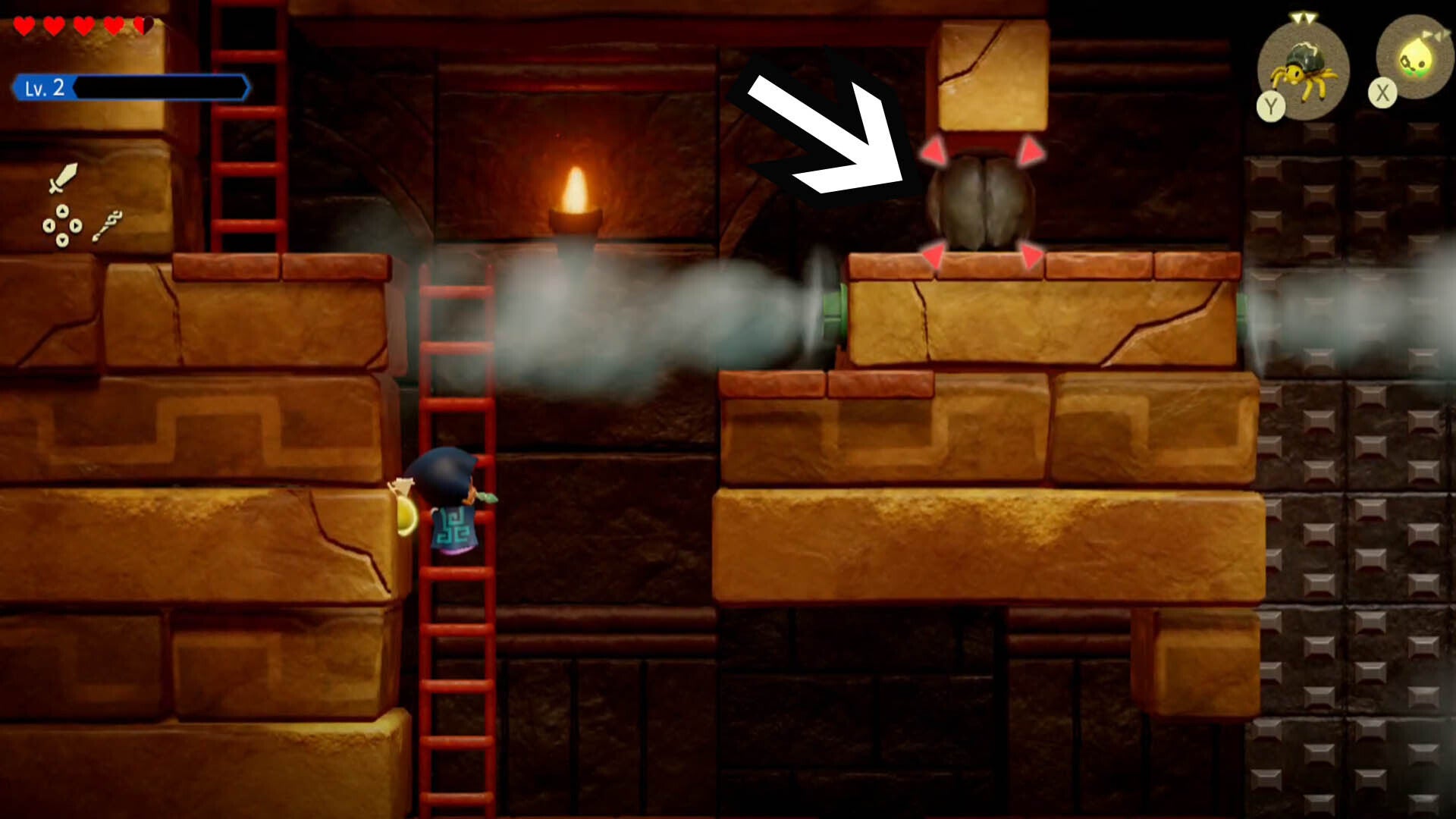 zelda echoes of wisdom gerudo sanctum dungeon moving boulder for steam