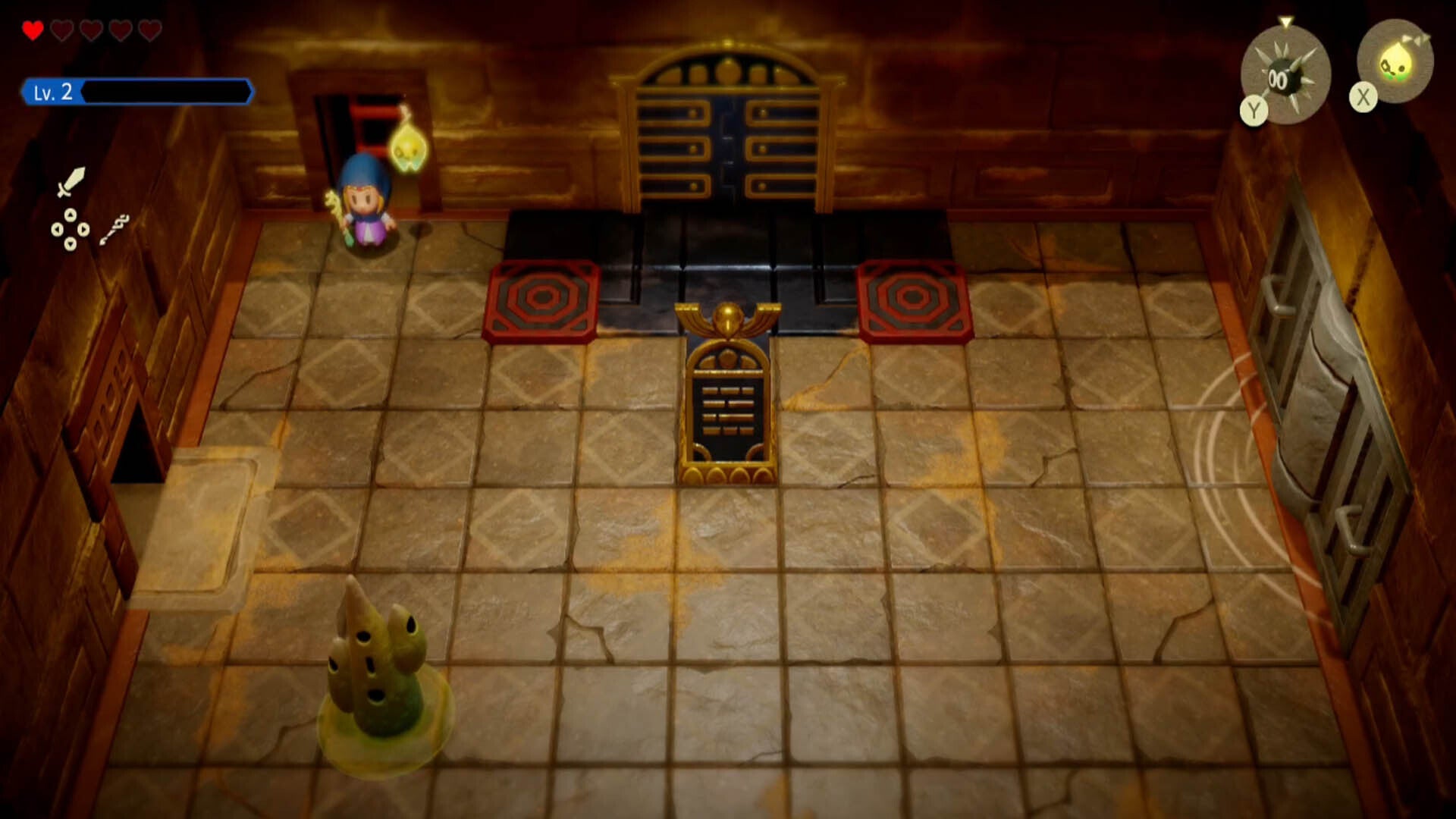 zelda echoes of wisdom gerudo sanctum dungeon mysterious tablet and tribute puzzle room