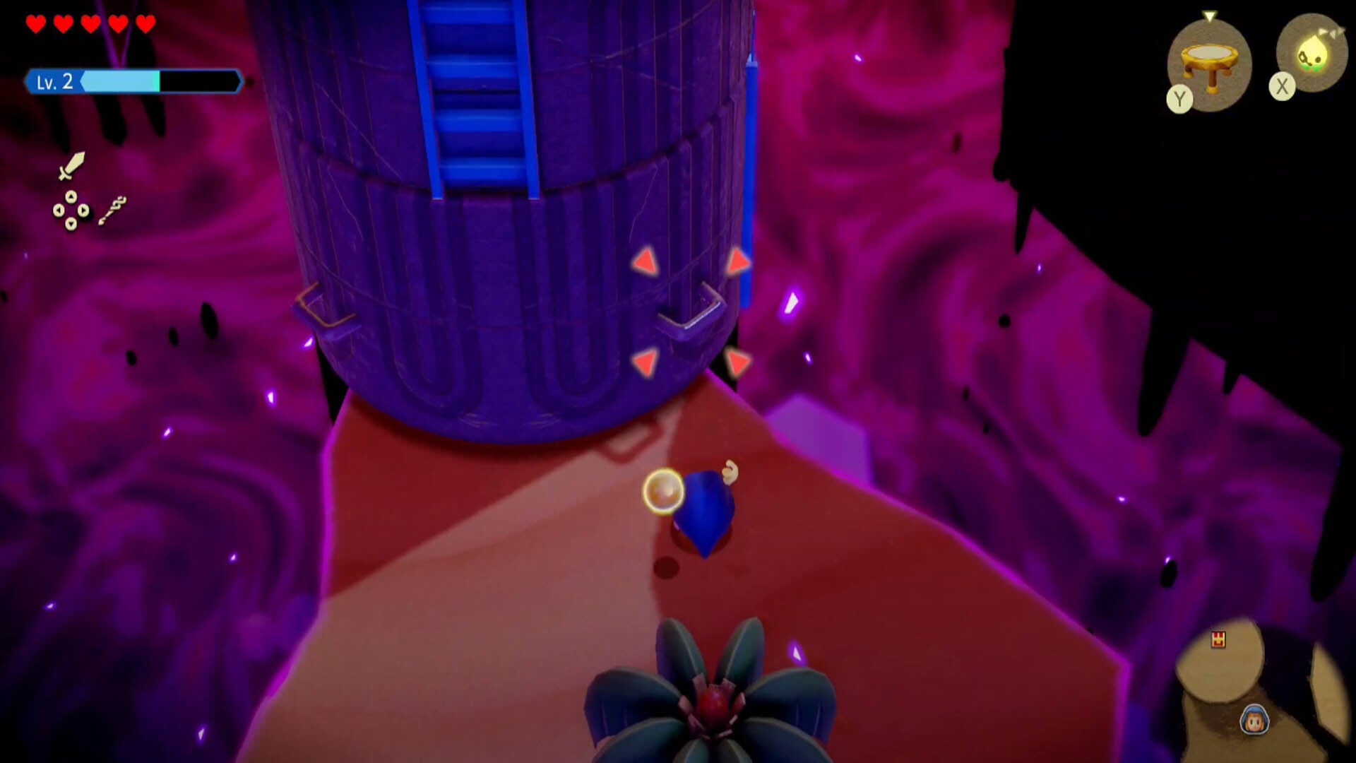 zelda echoes of wisdom gerudo sanctum dungeon outer area column pull left puzzle