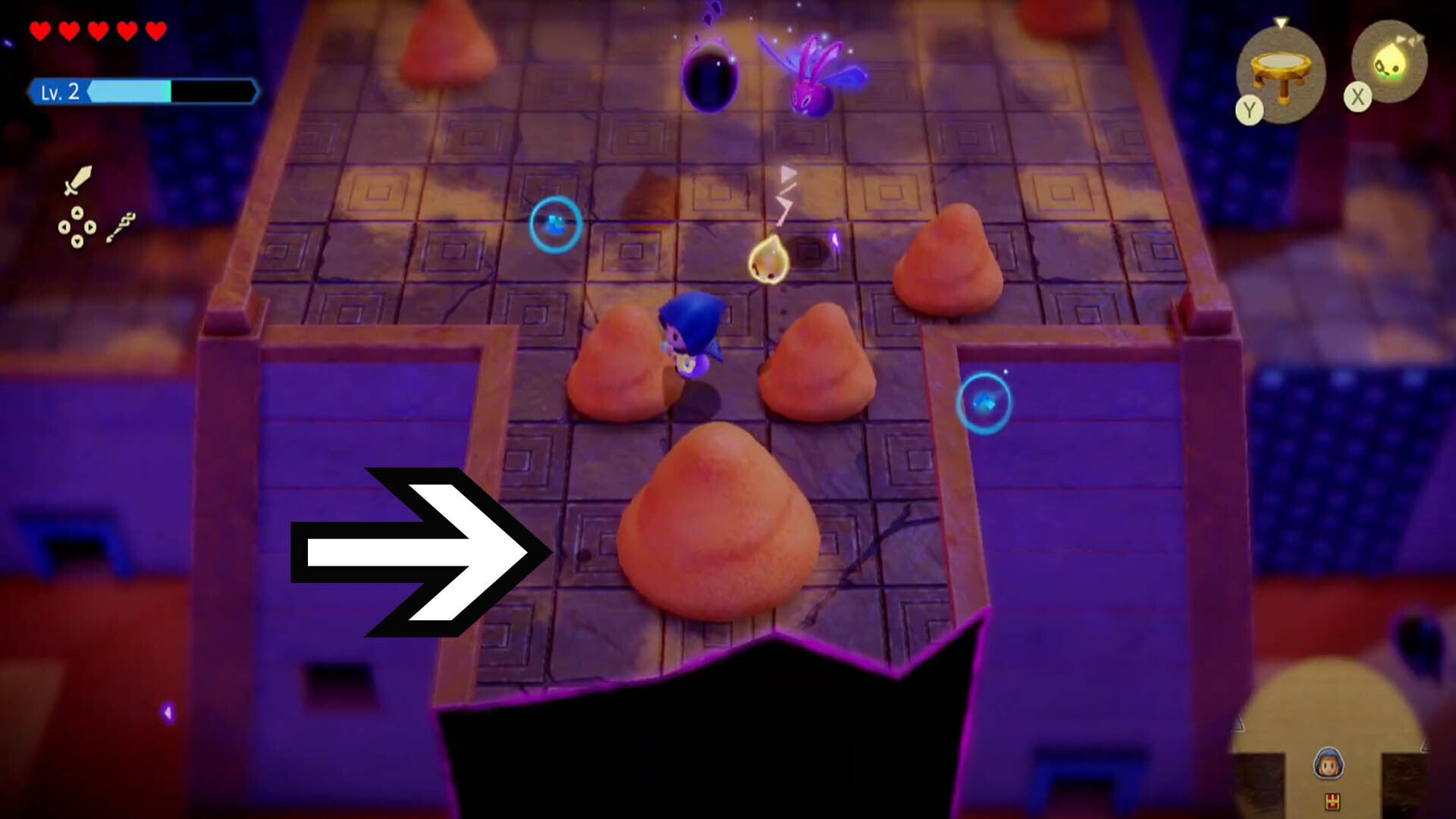 zelda echoes of wisdom gerudo sanctum dungeon rooftop chest hidden in sand location