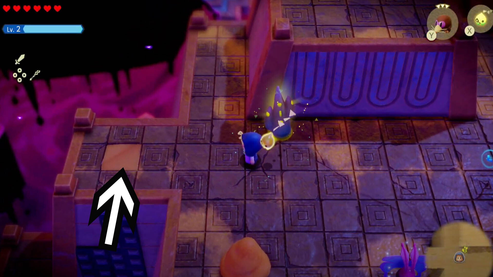 zelda echoes of wisdom gerudo sanctum dungeon rooftop sand tile location