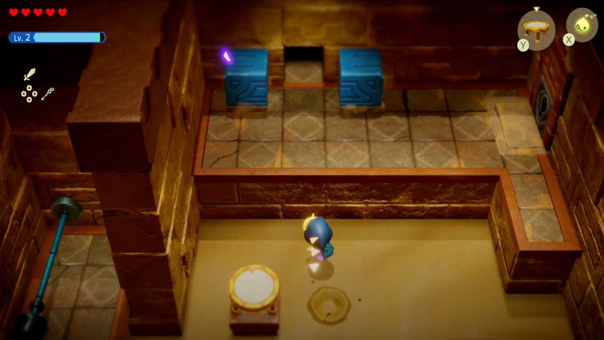 zelda echoes of wisdom gerudo sanctum dungeon second blue box puzzle solution