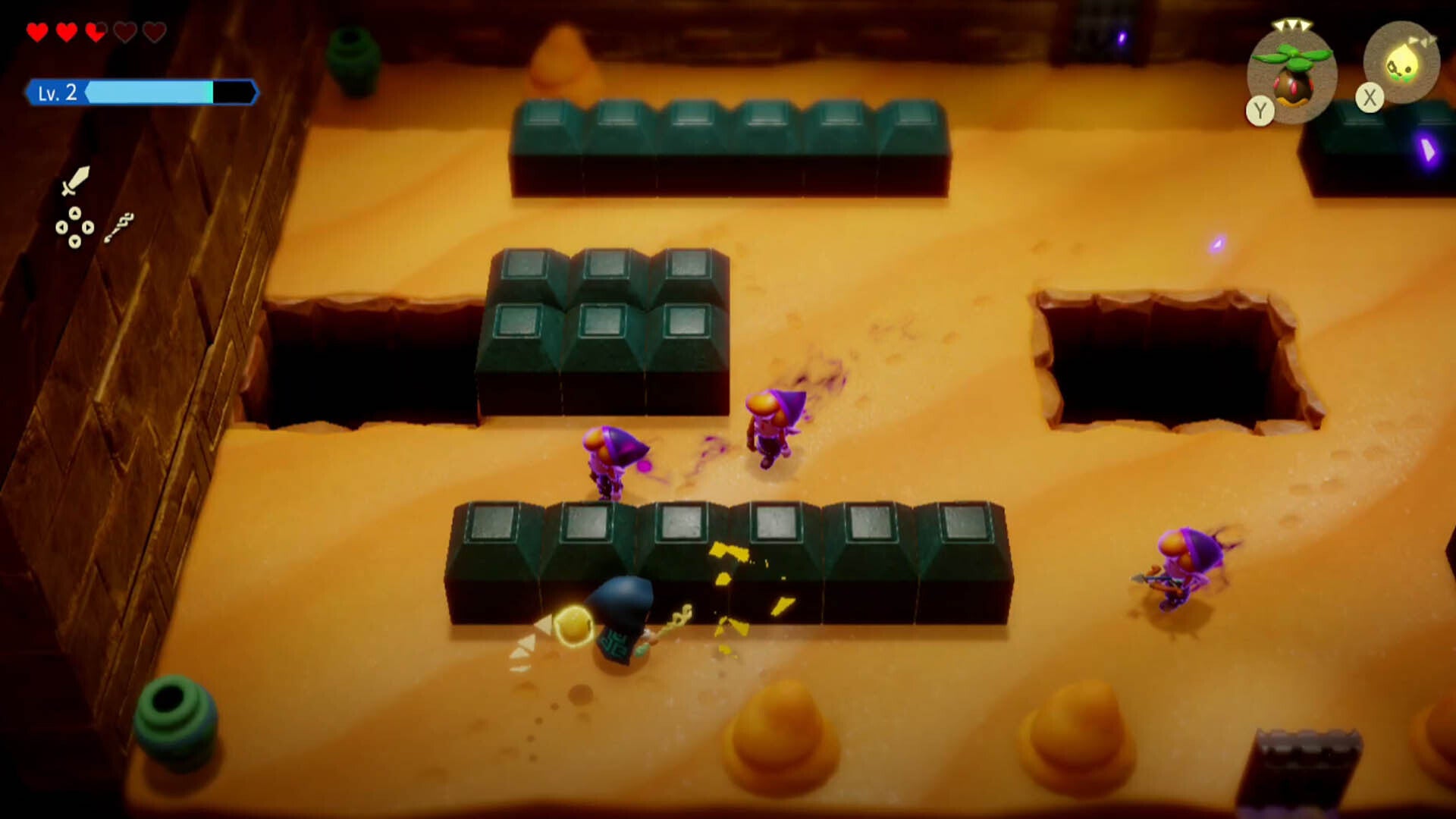 zelda echoes of wisdom gerudo sanctum dungeon trio of evil links