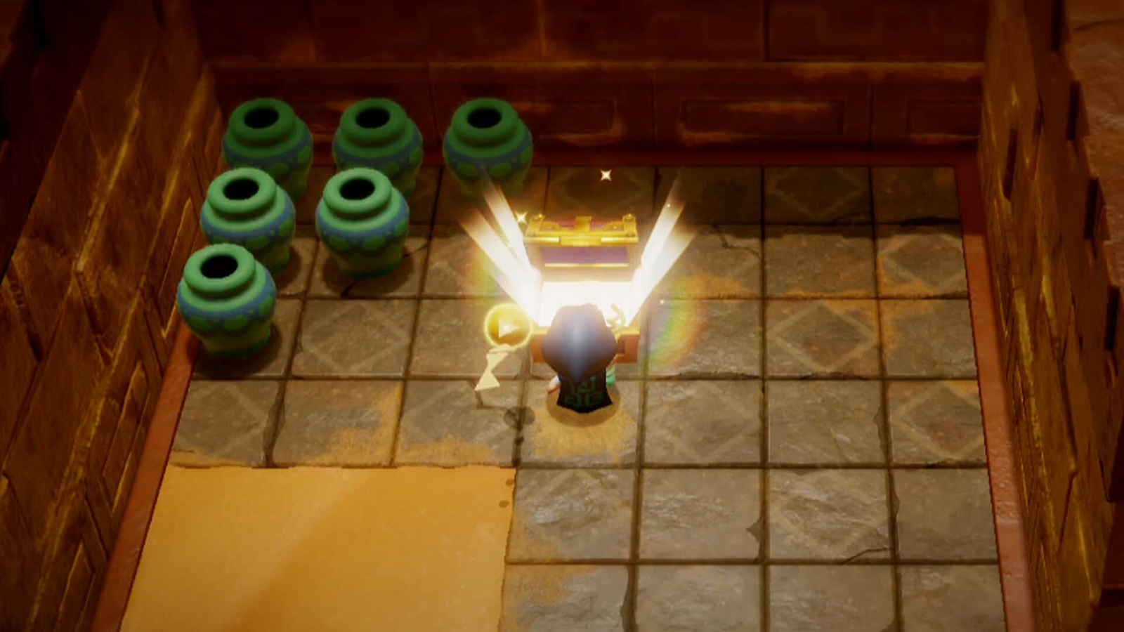 How to reach the chest behind the wall in Gerudo Sanctum Dungeon