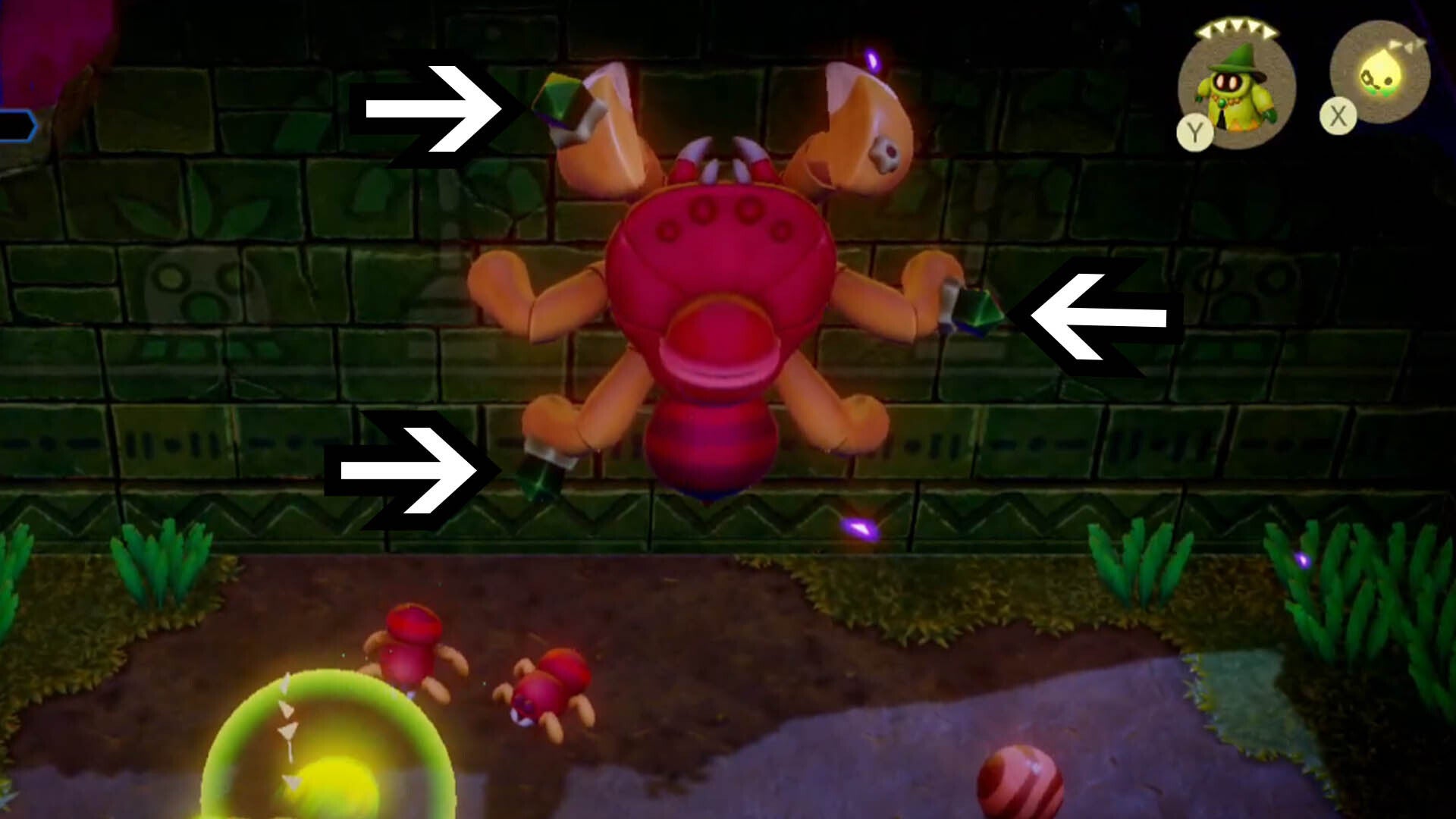 zelda echoes of wisdom gohma fight crystal locations