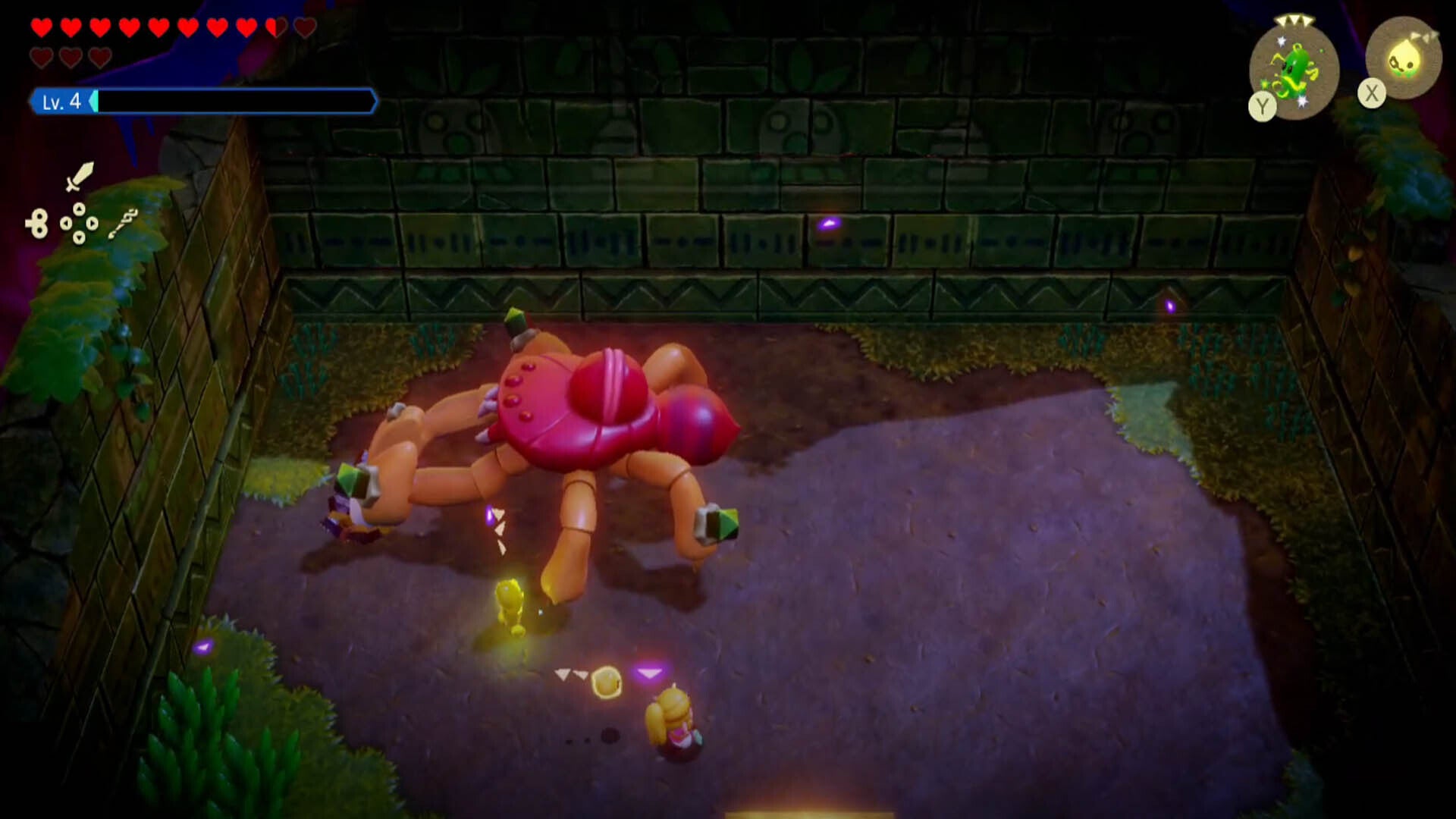 zelda echoes of wisdom gohma fight stuck claws in ground