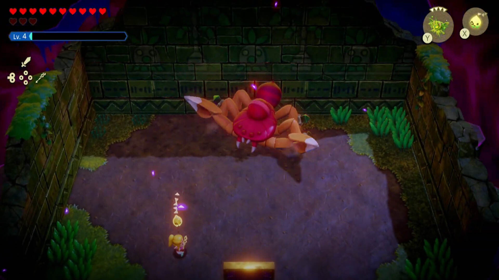 zelda echoes of wisdom gohma fight swipe attack