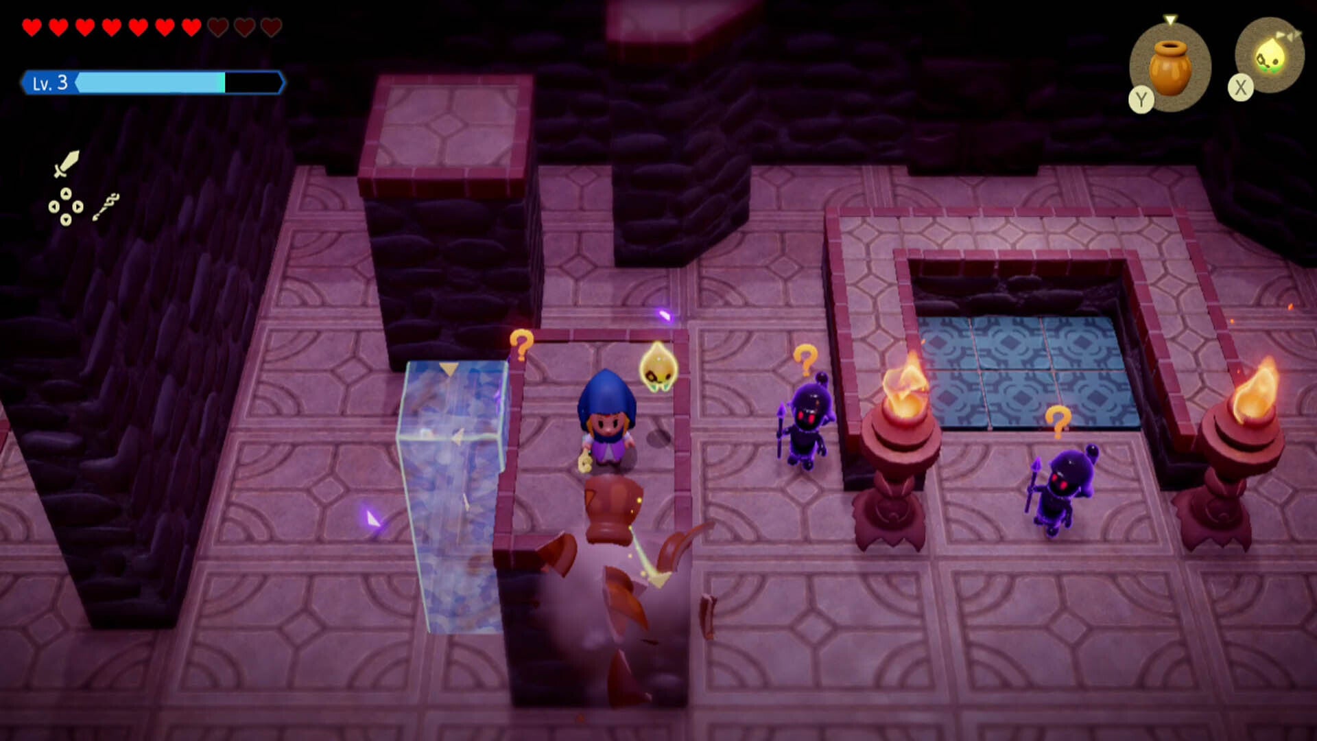 zelda echoes of wisdom hyrule castle dungeon distracting guards with jar