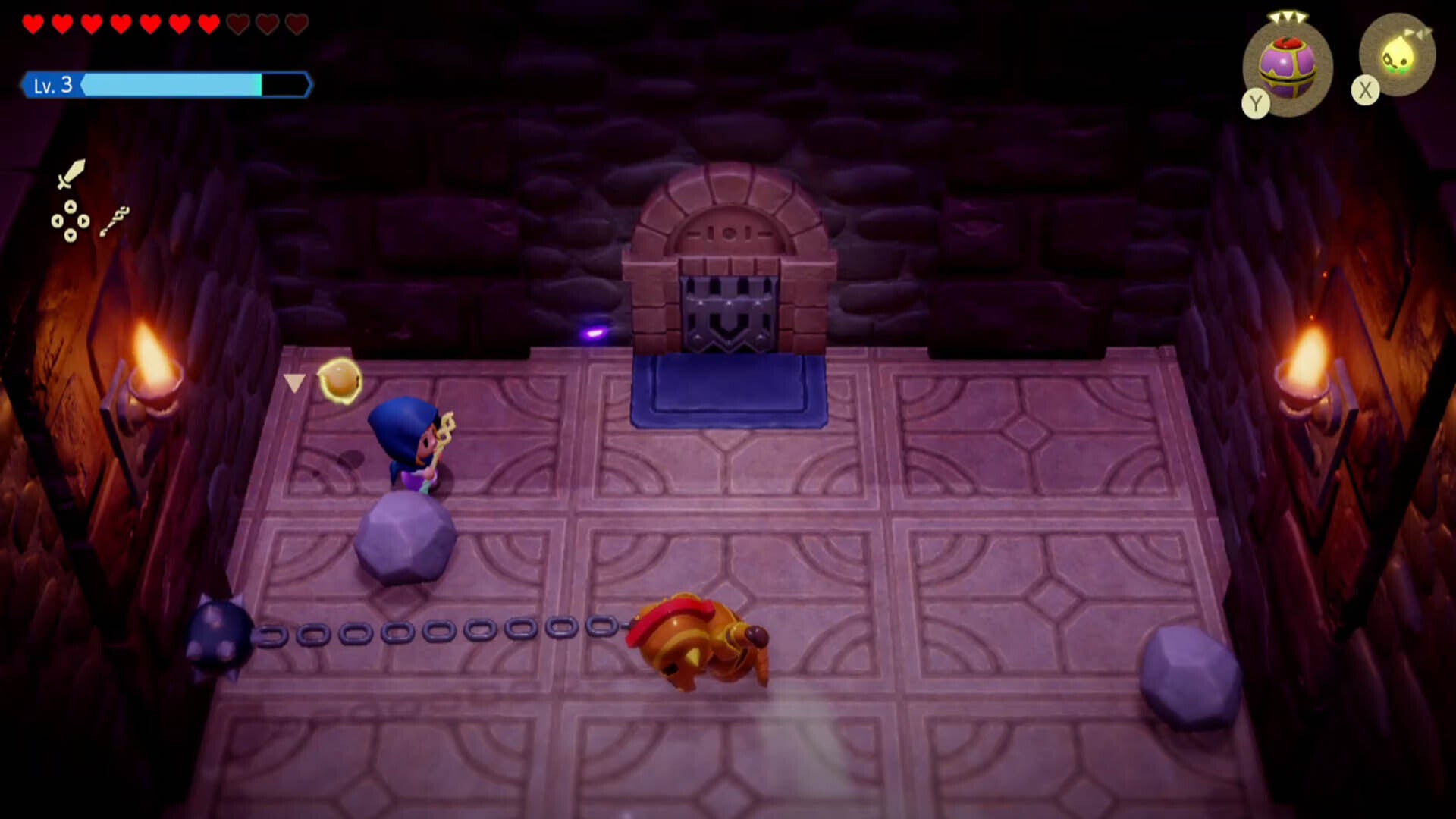 zelda echoes of wisdom hyrule castle dungeon dodging ball and chain trooper attack