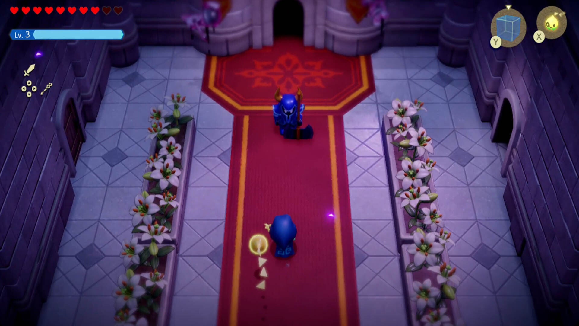 zelda echoes of wisdom hyrule castle dungeon first dark nut level two encounter