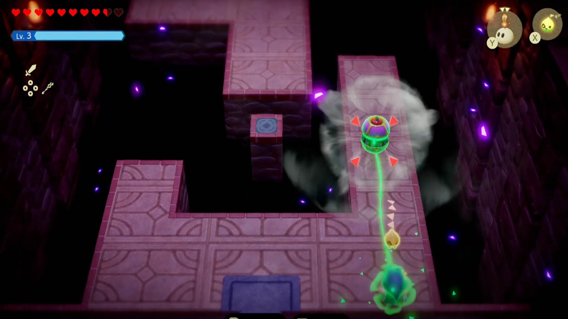 zelda echoes of wisdom hyrule castle dungeon moving gustmaster to collect echo