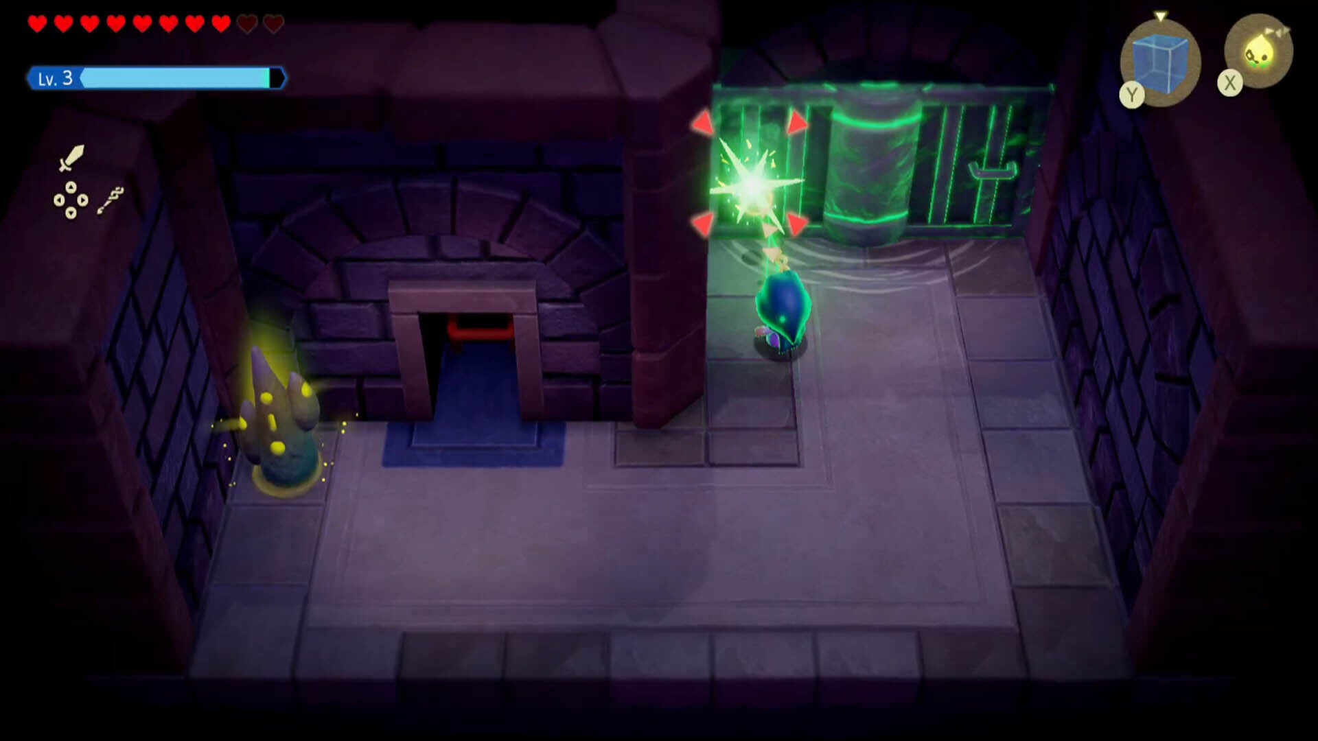 zelda echoes of wisdom hyrule castle dungeon secret wall room