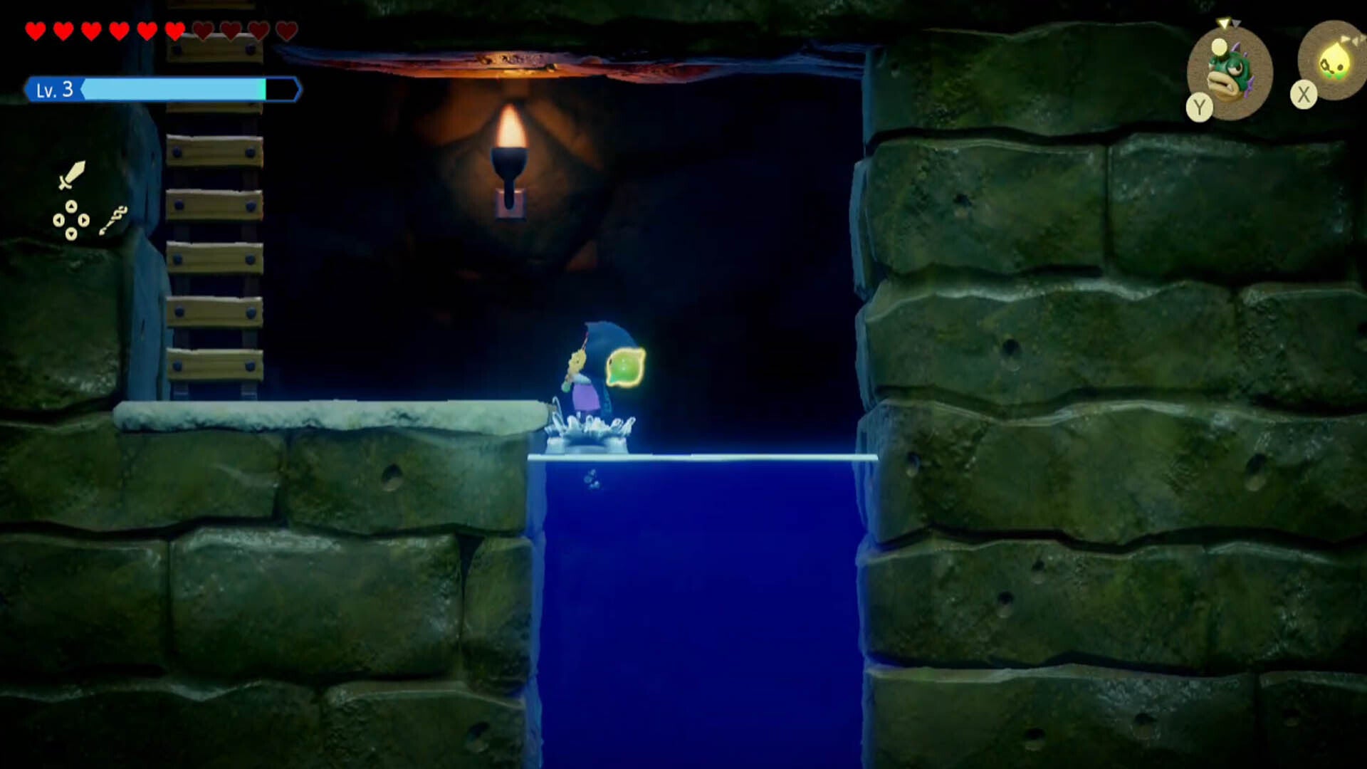zelda echoes of wisdom hyrule castle dungeon underwater section exit