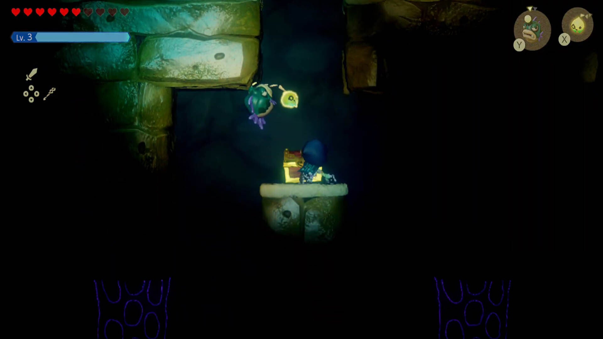 zelda echoes of wisdom hyrule castle dungeon underwater section first chest location