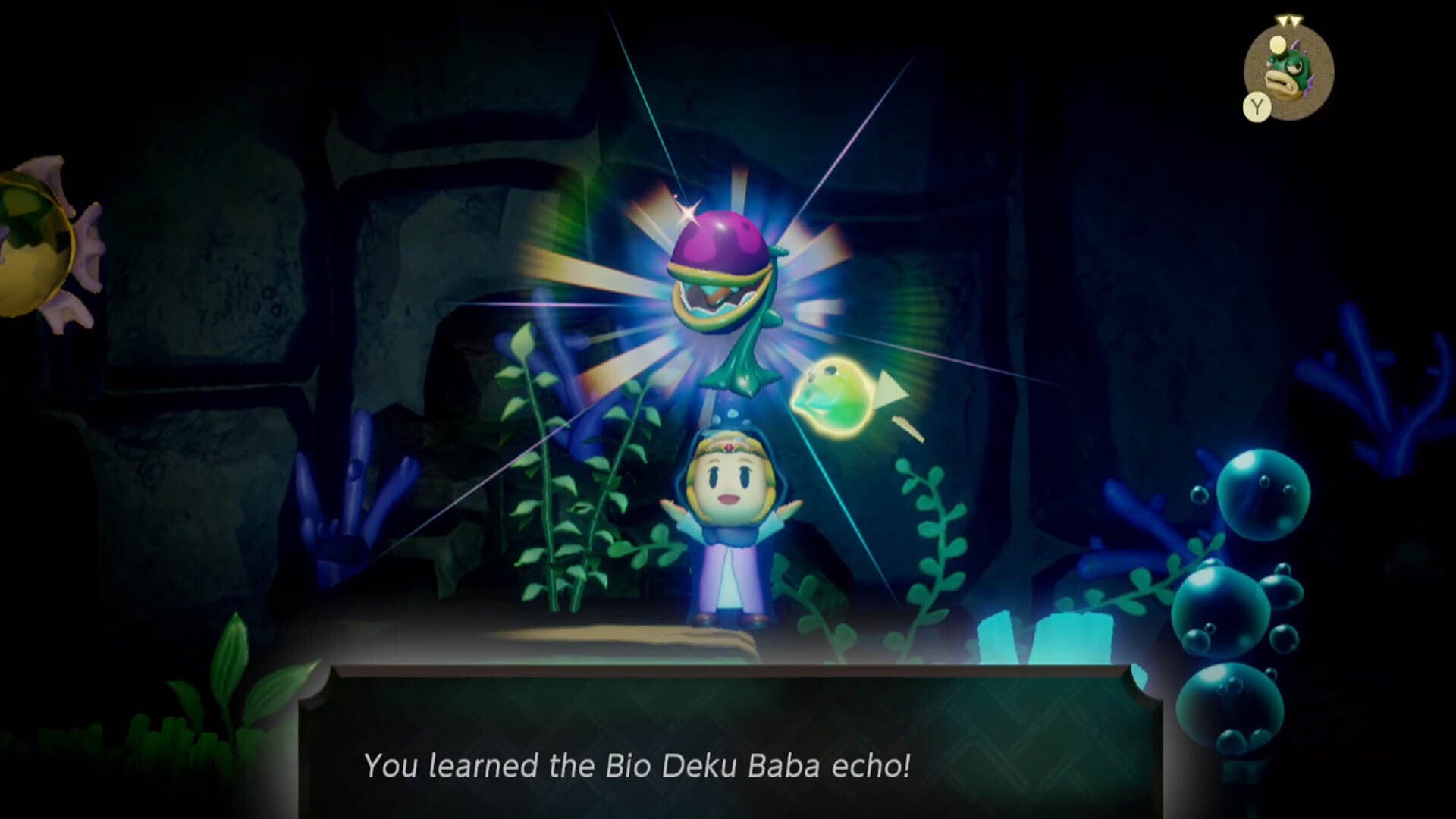 zelda echoes of wisdom jabul ruins dungeon collecting bio deku baba echo