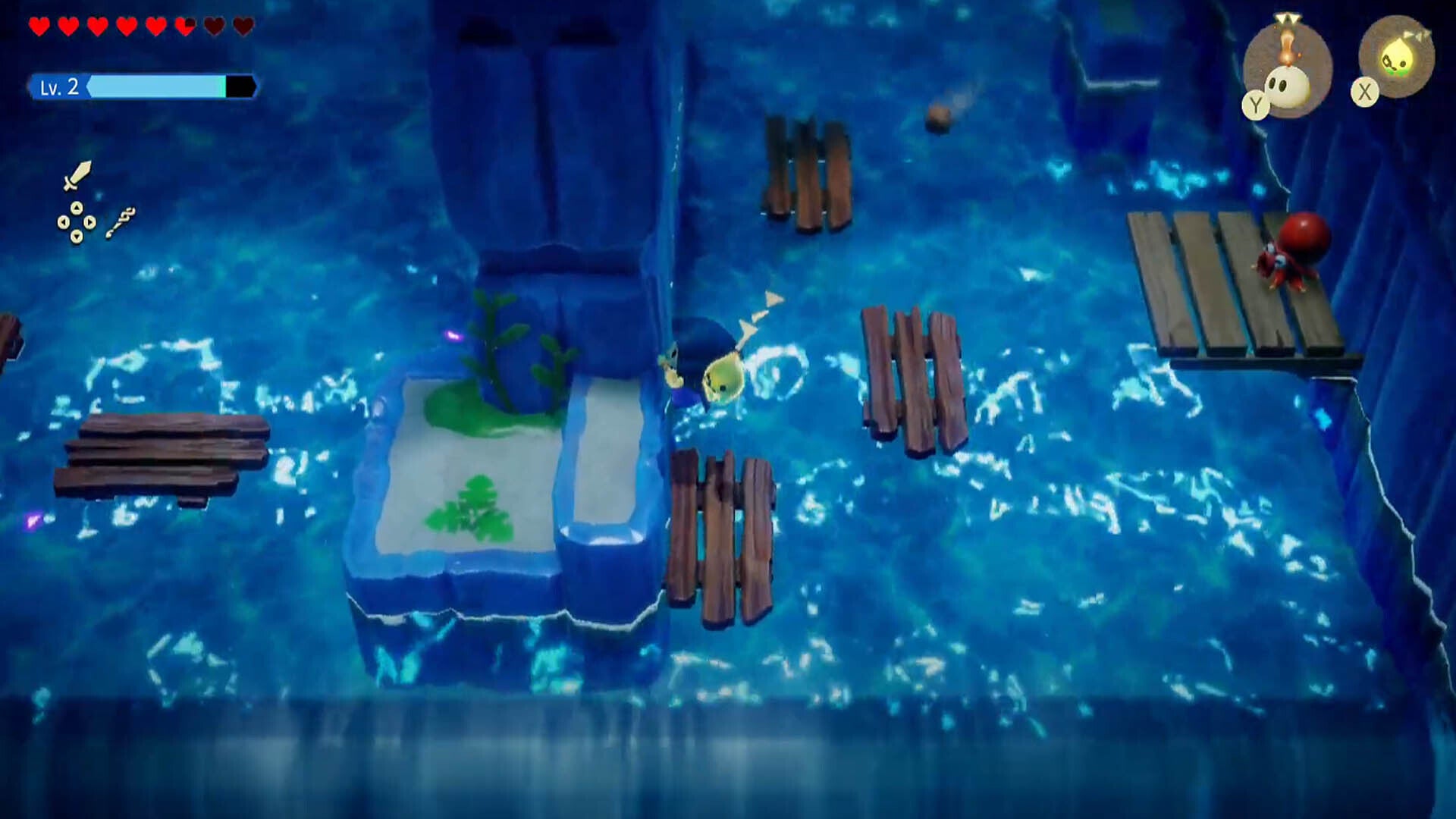 zelda echoes of wisdom jabul ruins dungeon current room midpoint solid platform