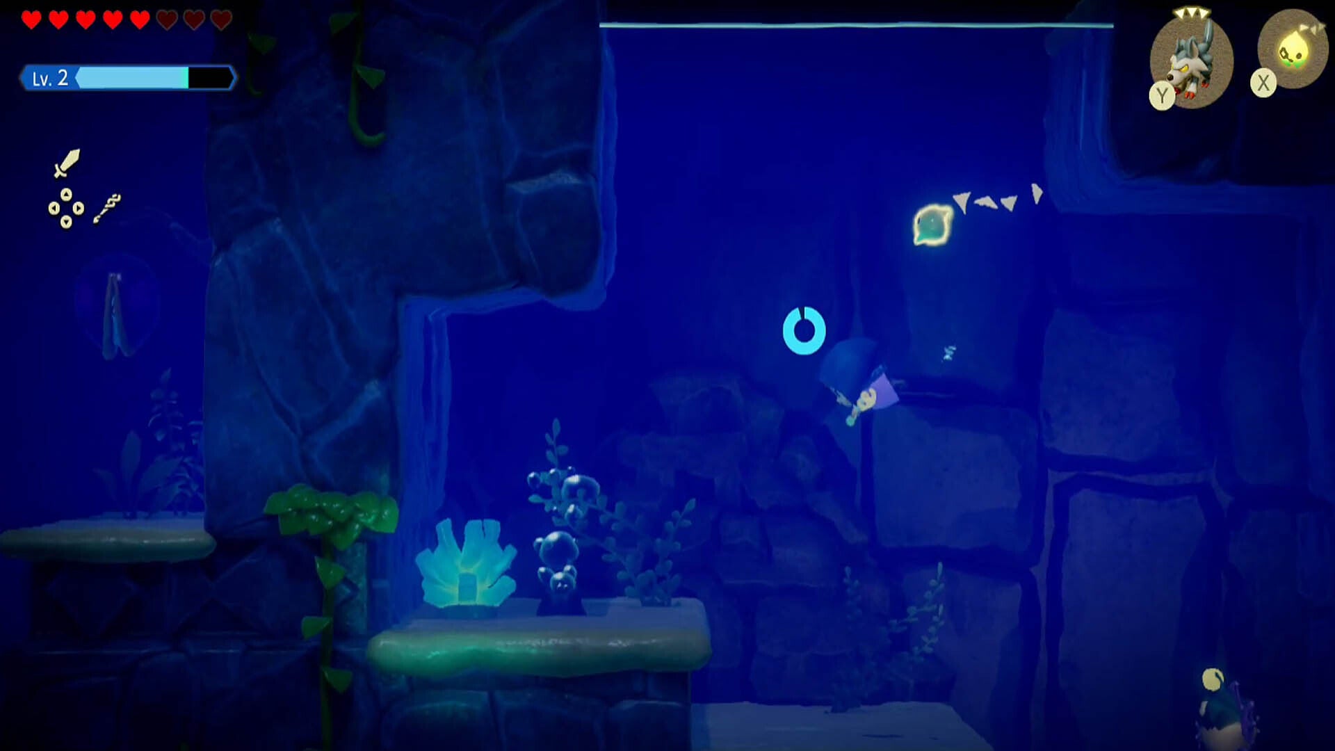 zelda echoes of wisdom jabul ruins dungeon first underwater light up coral