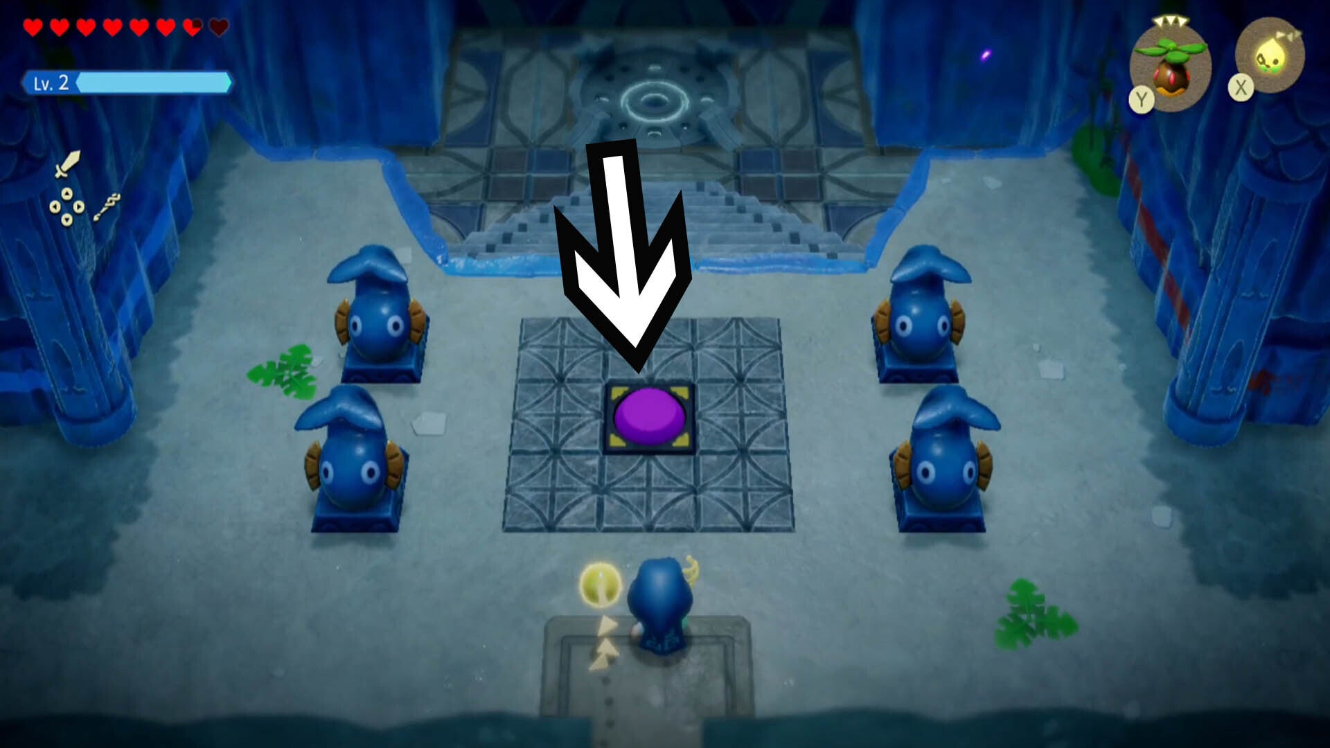 zelda echoes of wisdom jabul ruins dungeon purple button location