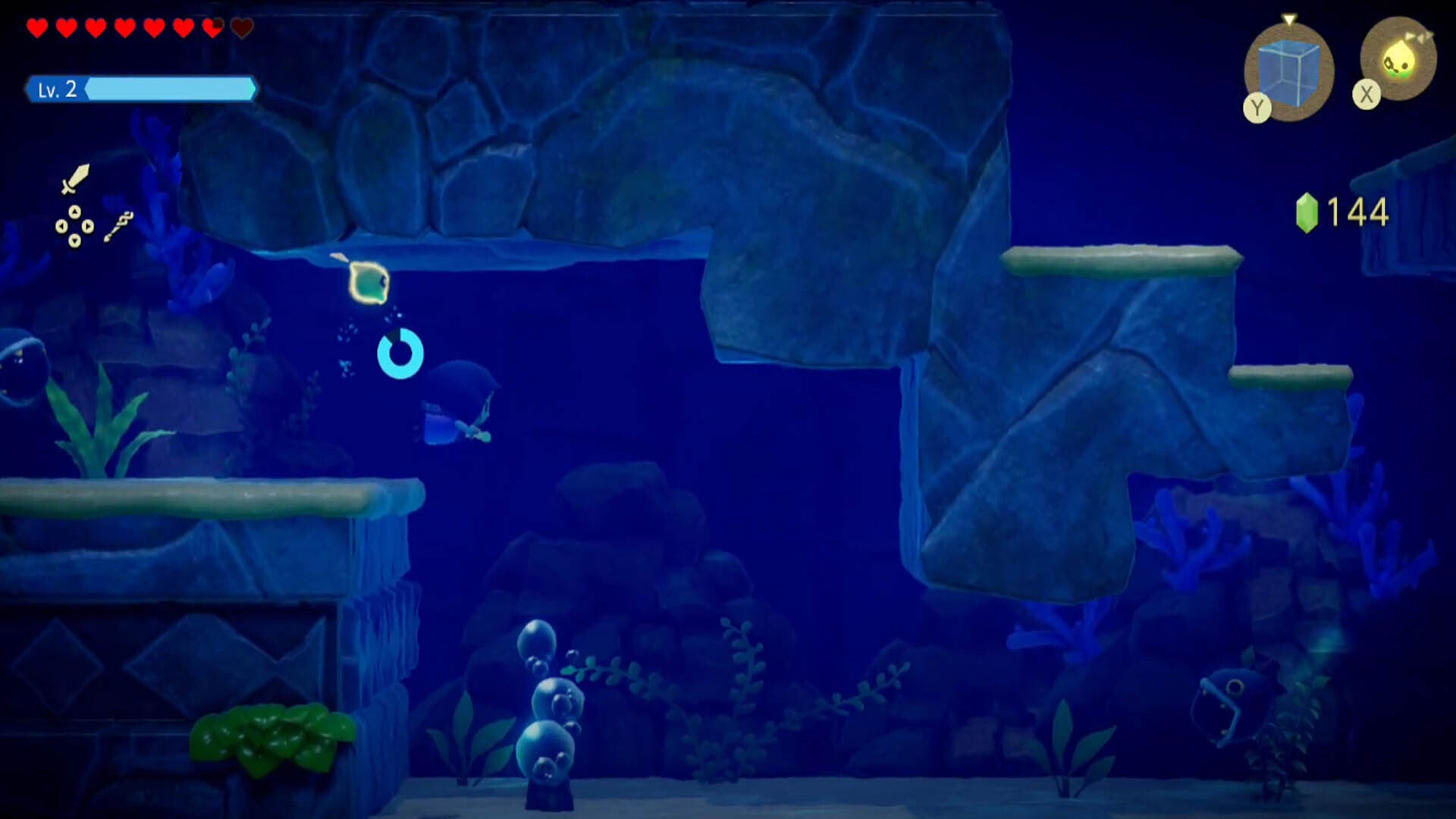 zelda echoes of wisdom jabul ruins dungeon zelda swimming to right after map chest