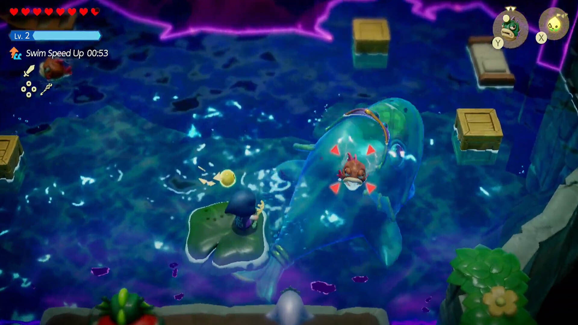 zelda echoes of wisdom lord jabu jabu fight first chomp attack