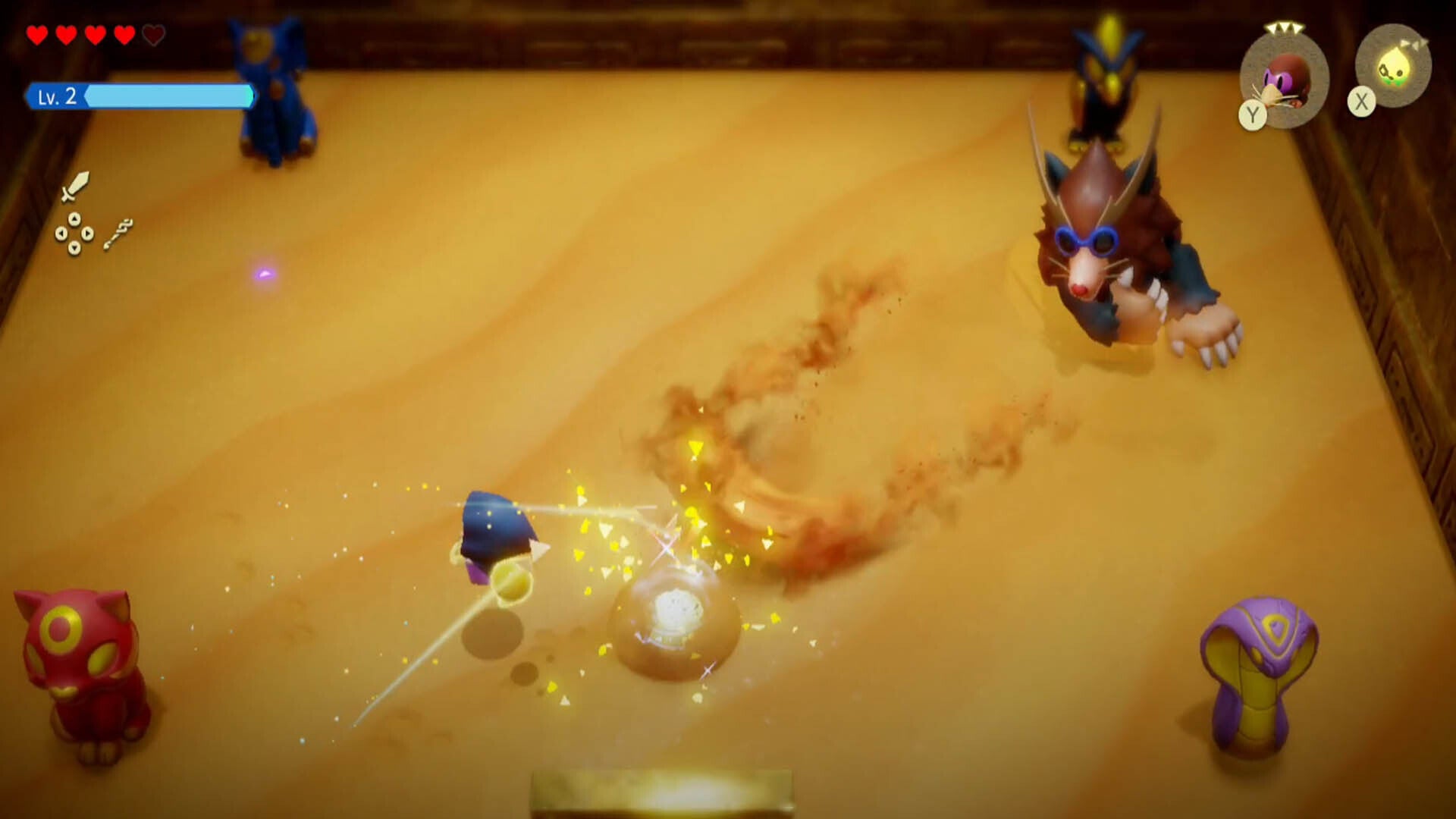 zelda echoes of wisdom mogryph boss fight sand swipe attack