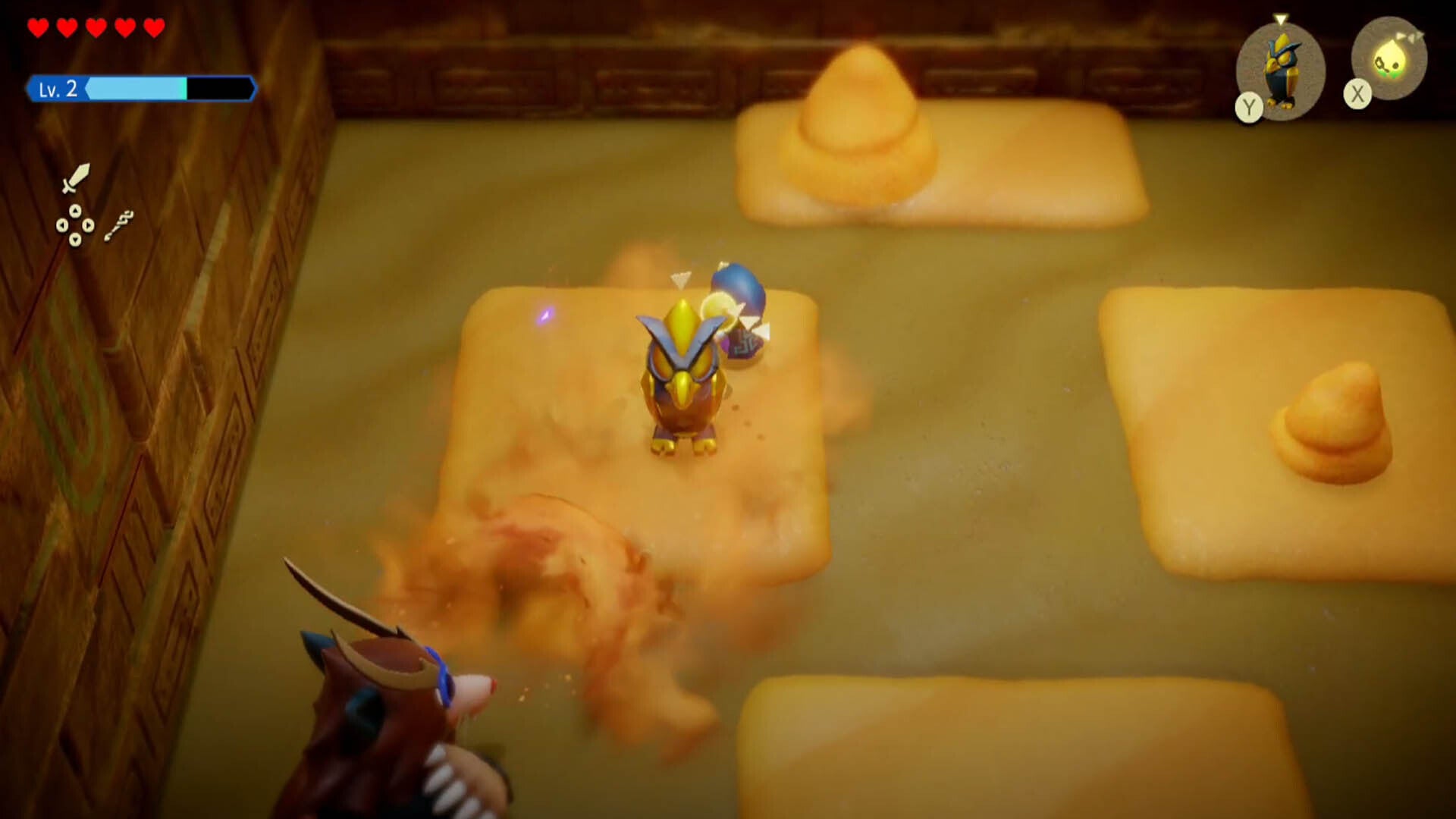 zelda echoes of wisdom mogryph fight phase three hiding behind statue and statue placement