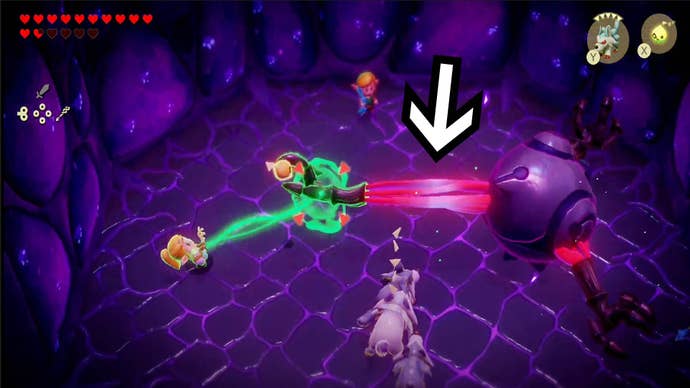 zelda echoes of wisdom null fight pulling arm to expose weak point