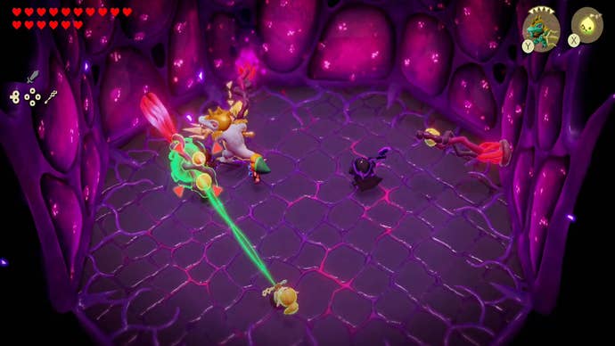 zelda echoes of wisdom null fight tentacle growths through wall attack