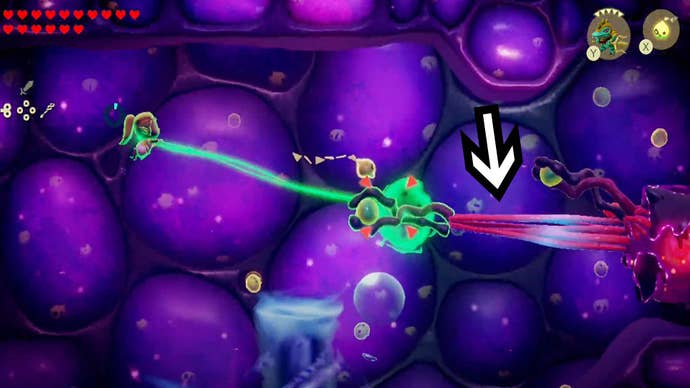 zelda echoes of wisdom null fight underwater section pulling growths to show weakpoint