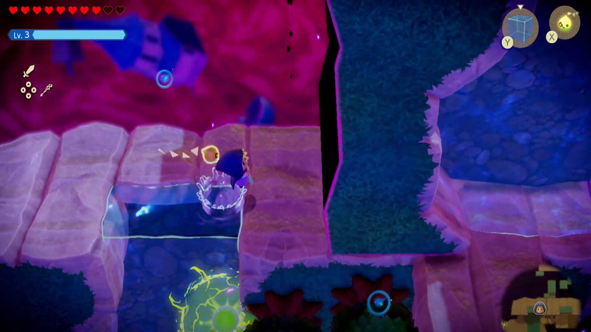 zelda echoes of wisdom path to hyrule castle dungeon exiting first upright waterfall