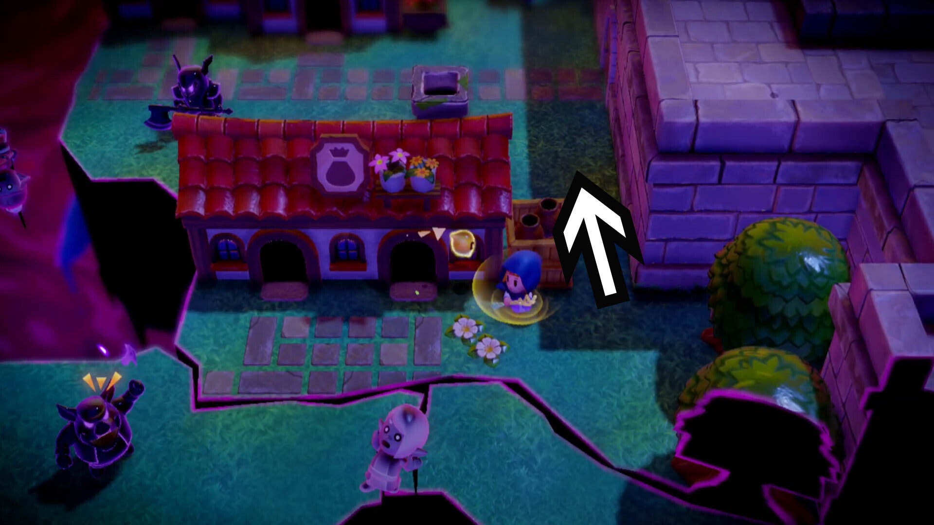 zelda echoes of wisdom path to hyrule castle dungeon path past dual door building