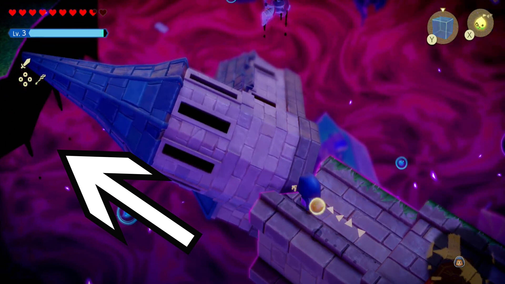 zelda echoes of wisdom path to hyrule castle dungeon up spire path