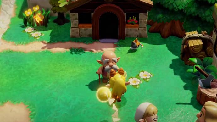 zelda echoes of wisdom questioning local cats speaking to cat owner