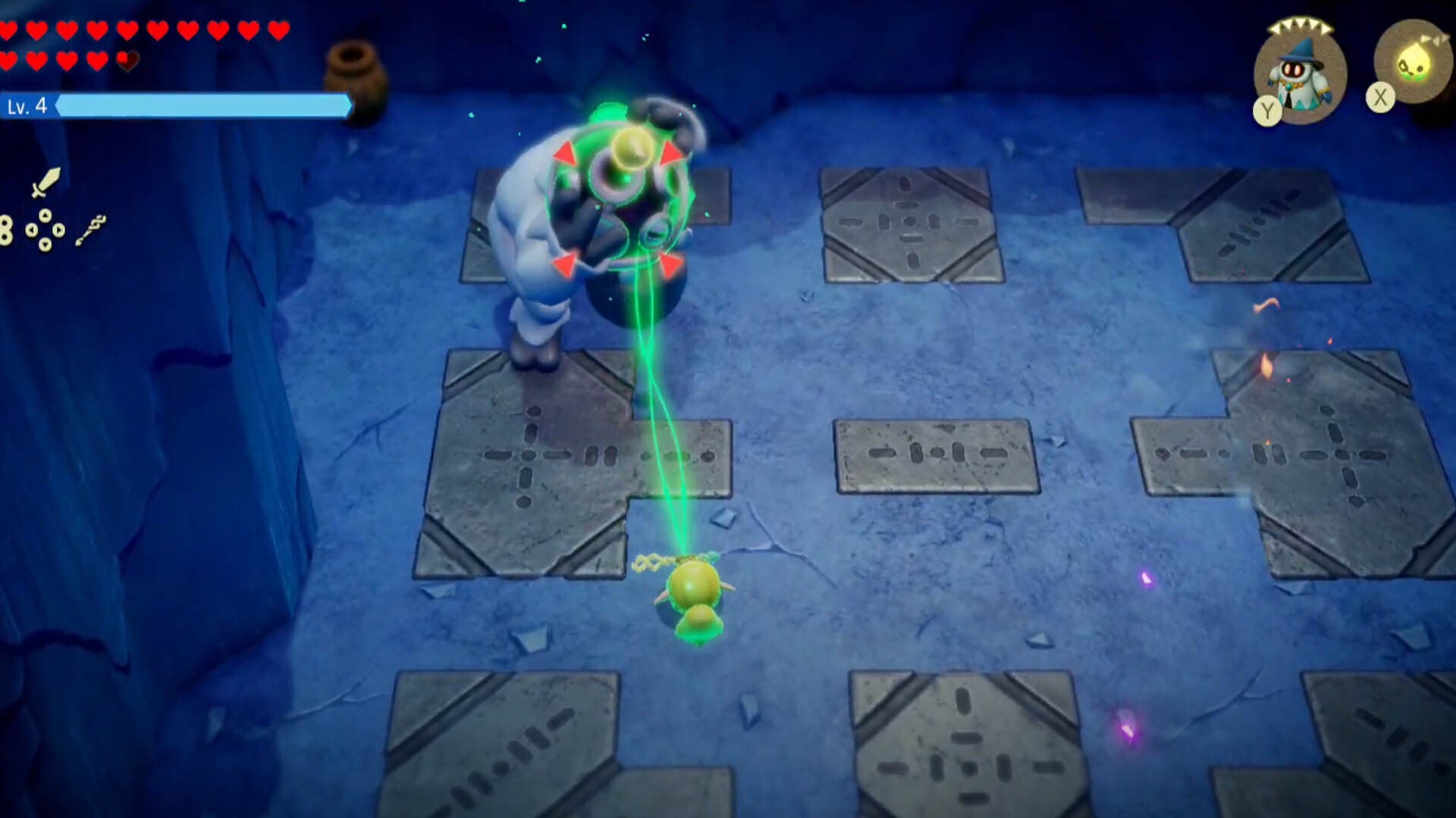 zelda echoes of wisdom skorchill fight pulling helmet off with bind two