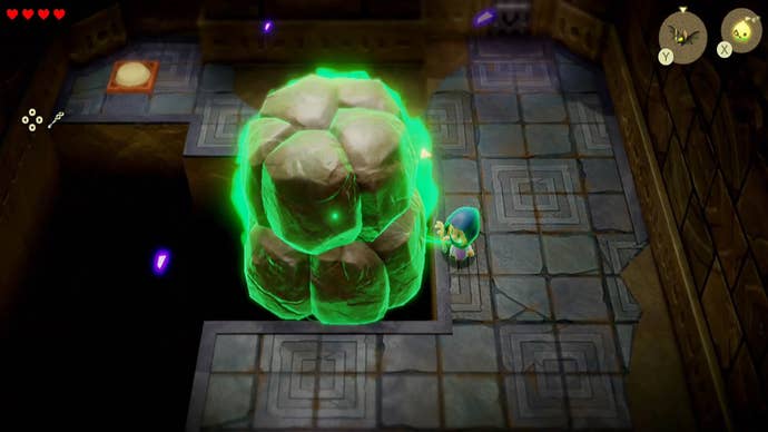 zelda echoes of wisdom suthorn dungeon dropping rock down hole