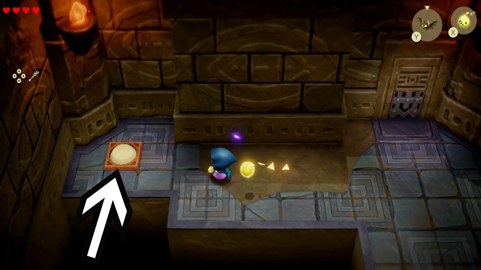 zelda echoes of wisdom suthorn dungeon first switch location