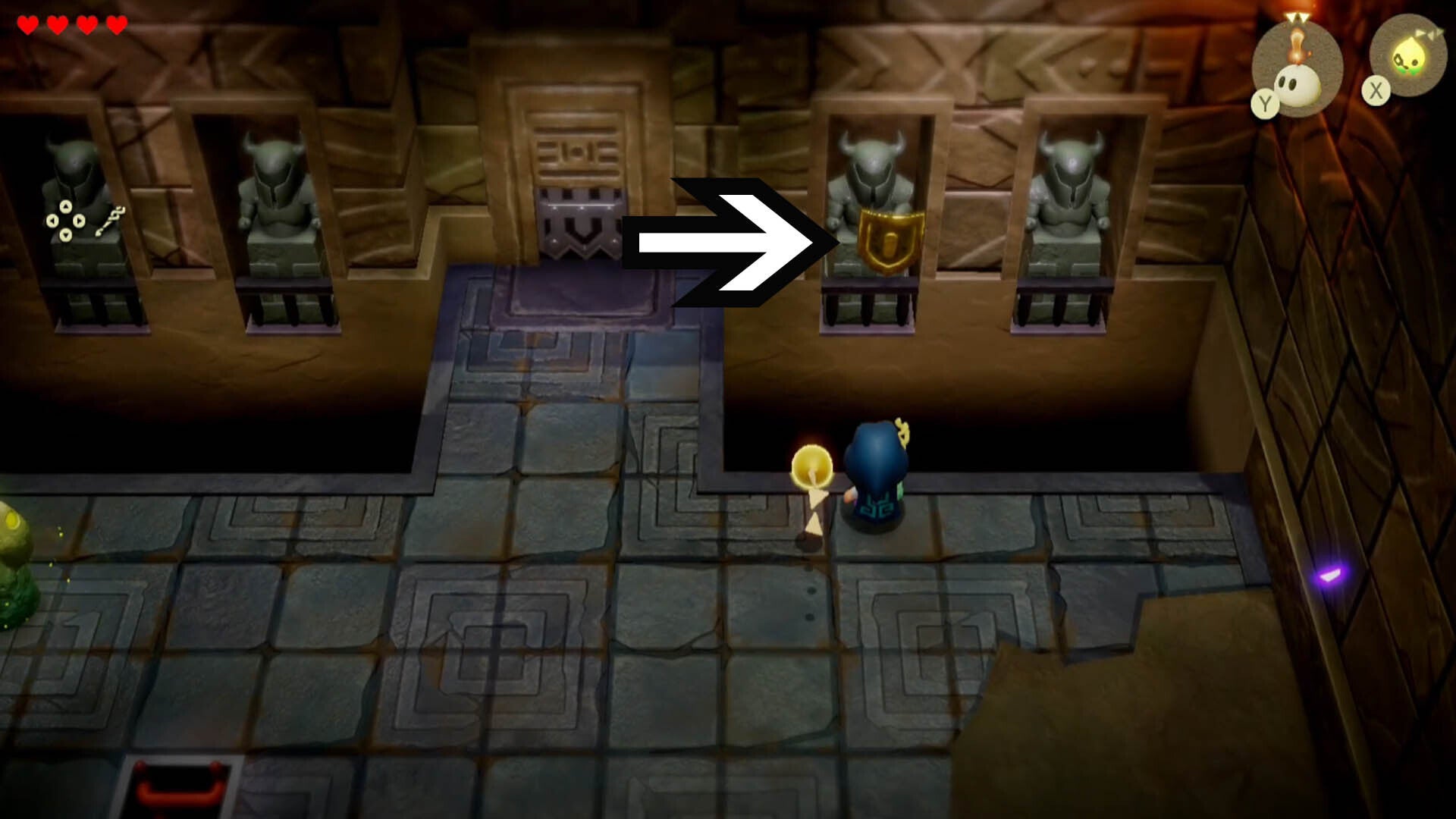 zelda echoes of wisdom suthorn dungeon knight shield location